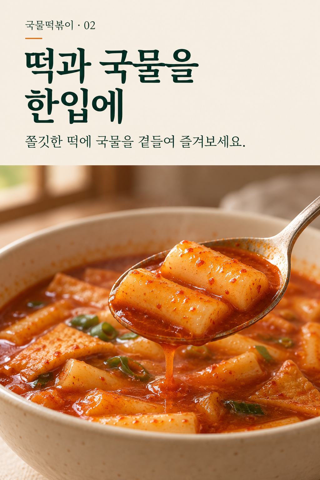 국물떡볶이 — 떡과 국물을 한입에