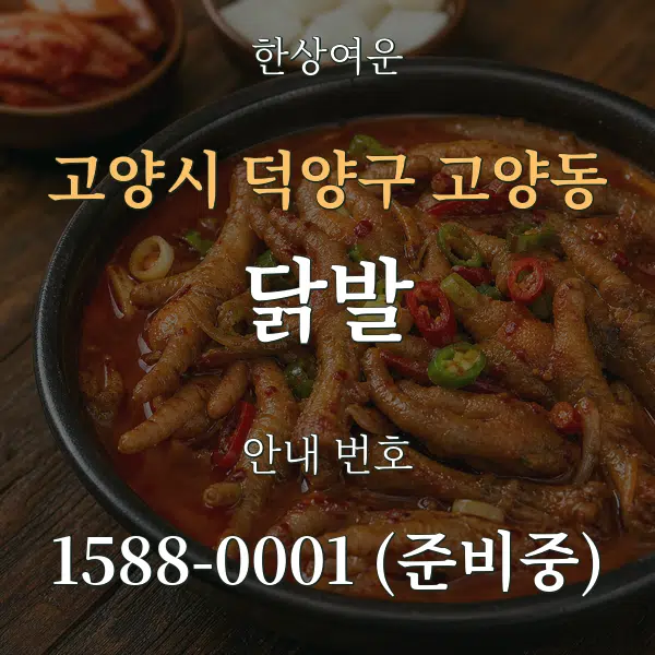 고양시 덕양구 고양동 닭발 대표 안내 그래픽