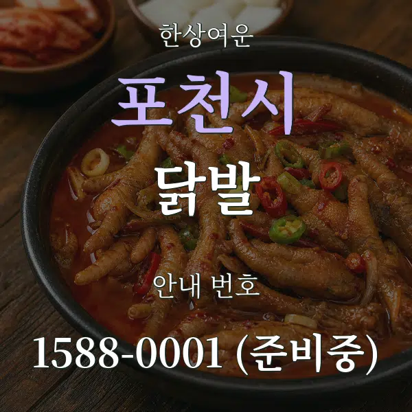 포천시 닭발 대표 안내 그래픽