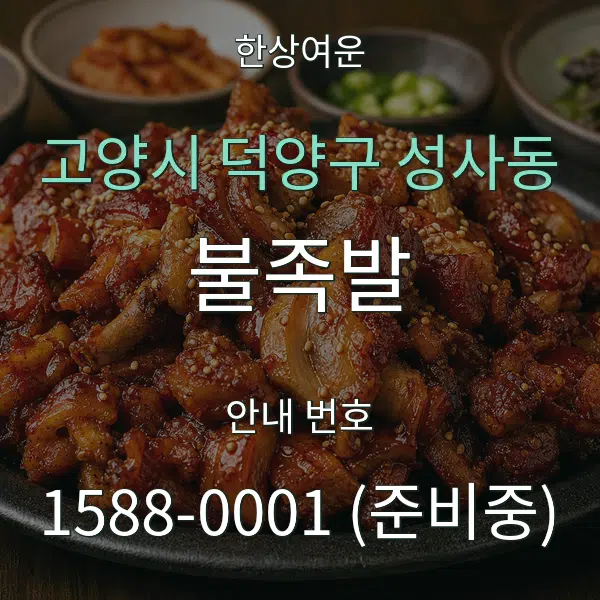 고양시 덕양구 성사동 불족발 대표 안내 그래픽