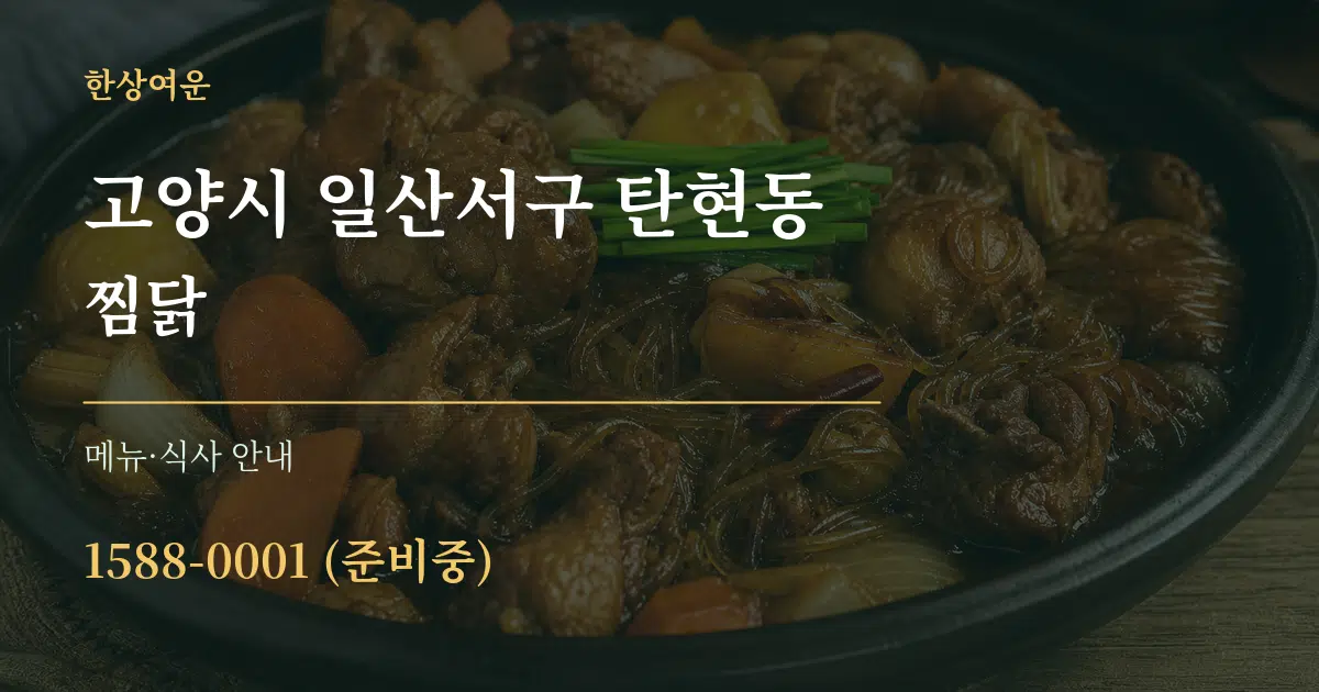고양시 일산서구 탄현동 찜닭 대표 안내 그래픽
