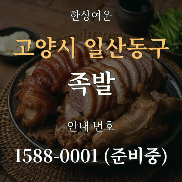 고양시 일산동구 족발 대표 안내 그래픽