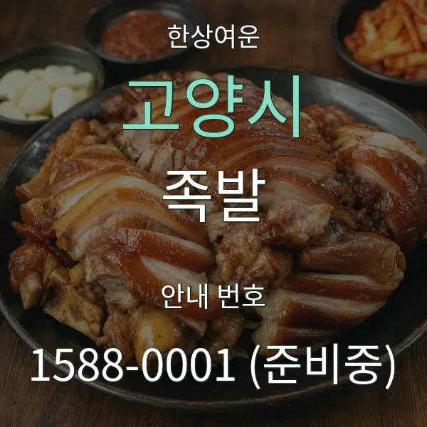 고양시 족발 대표 안내 그래픽