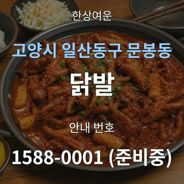 고양시 일산동구 문봉동 닭발 대표 안내 그래픽