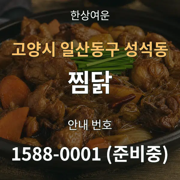 고양시 일산동구 성석동 찜닭 대표 안내 그래픽