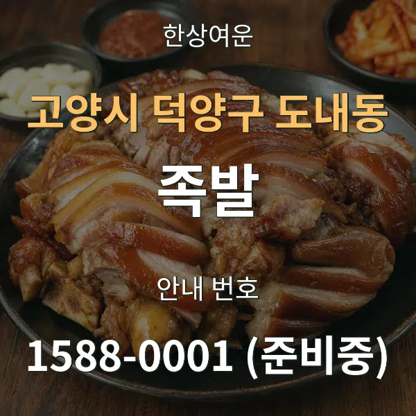 고양시 덕양구 도내동 족발 대표 안내 그래픽