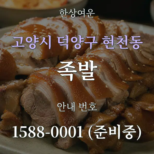 고양시 덕양구 현천동 족발 대표 안내 그래픽