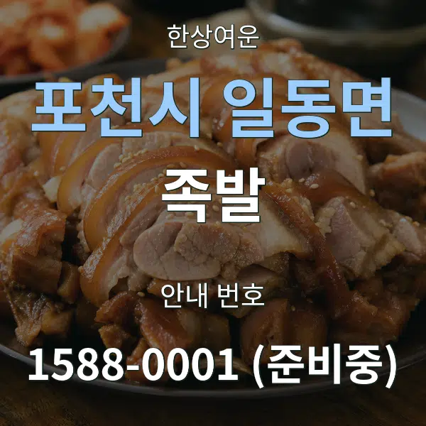 포천시 일동면 족발 대표 안내 그래픽
