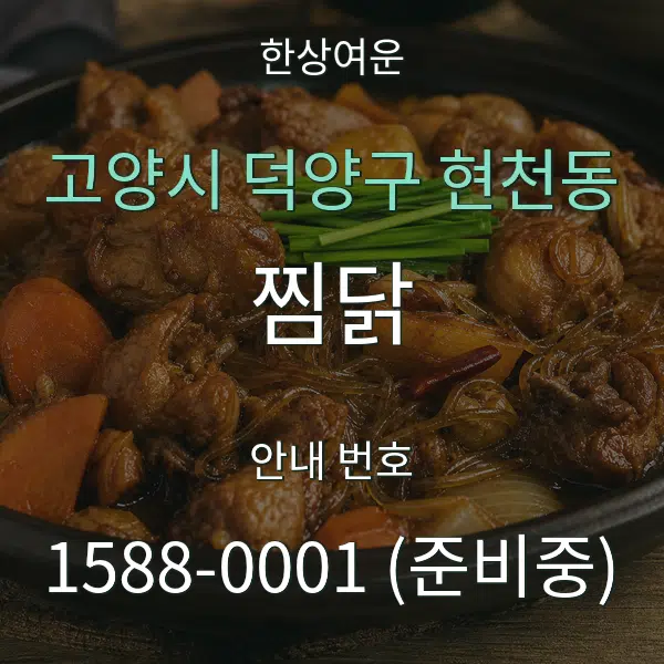고양시 덕양구 현천동 찜닭 대표 안내 그래픽