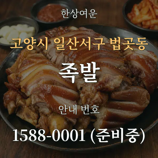 고양시 일산서구 법곳동 족발 대표 안내 그래픽