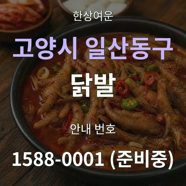 고양시 일산동구 닭발 대표 안내 그래픽