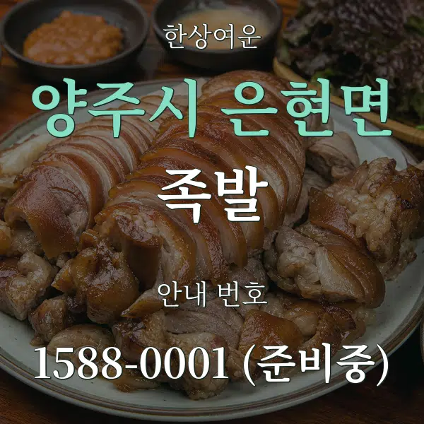 양주시 은현면 족발 대표 안내 그래픽
