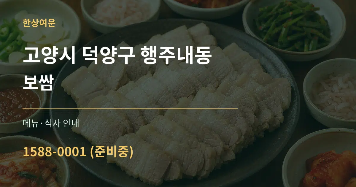 고양시 덕양구 행주내동 보쌈 대표 안내 그래픽