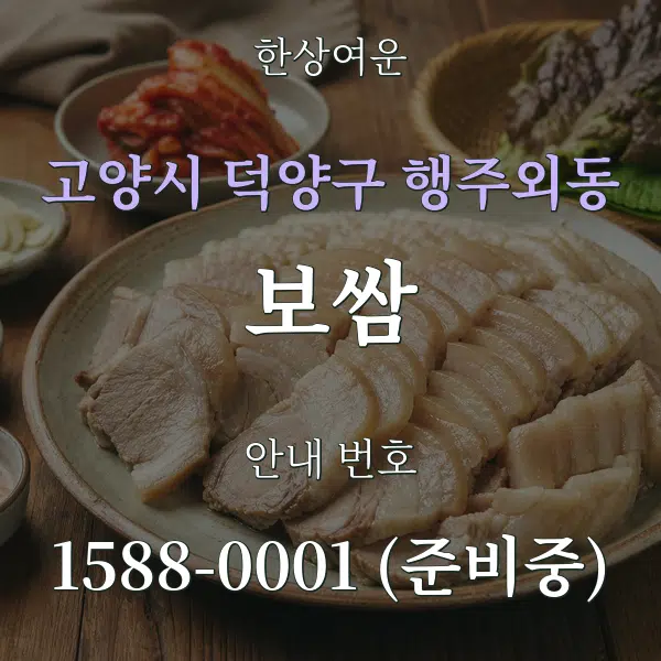 고양시 덕양구 행주외동 보쌈 대표 안내 그래픽