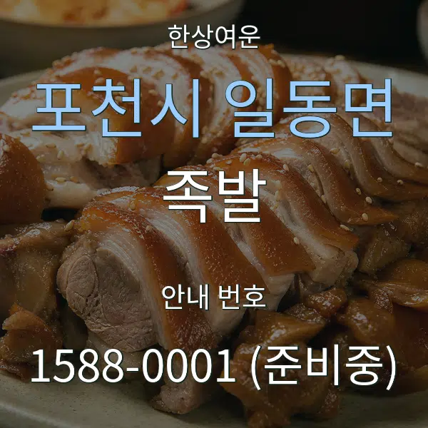 포천시 일동면 족발 대표 안내 그래픽
