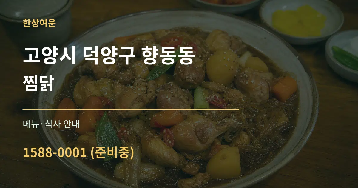 고양시 덕양구 향동동 찜닭 대표 안내 그래픽