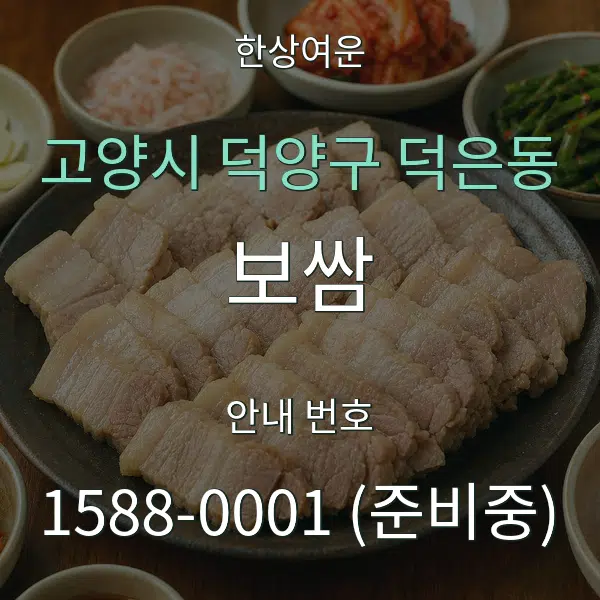 고양시 덕양구 덕은동 보쌈 대표 안내 그래픽
