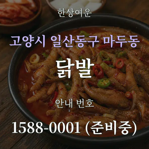 고양시 일산동구 마두동 닭발 대표 안내 그래픽