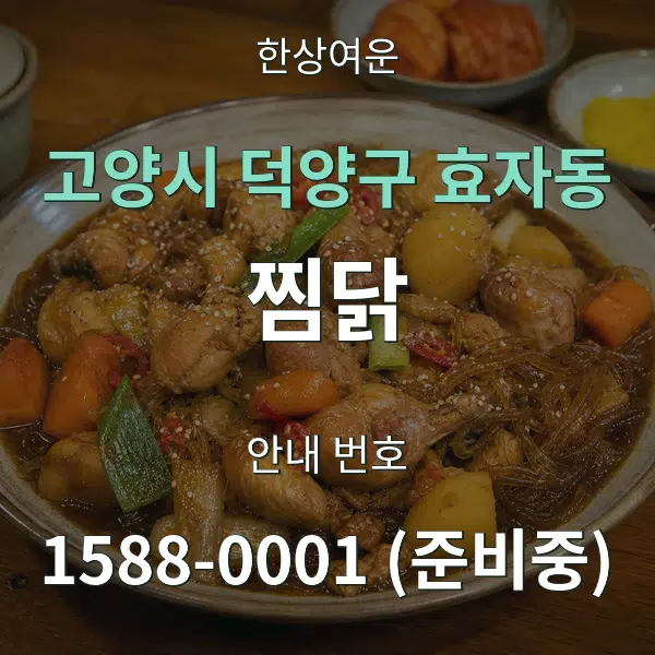 고양시 덕양구 효자동 찜닭 대표 안내 그래픽