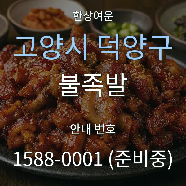 고양시 덕양구 불족발 대표 안내 그래픽