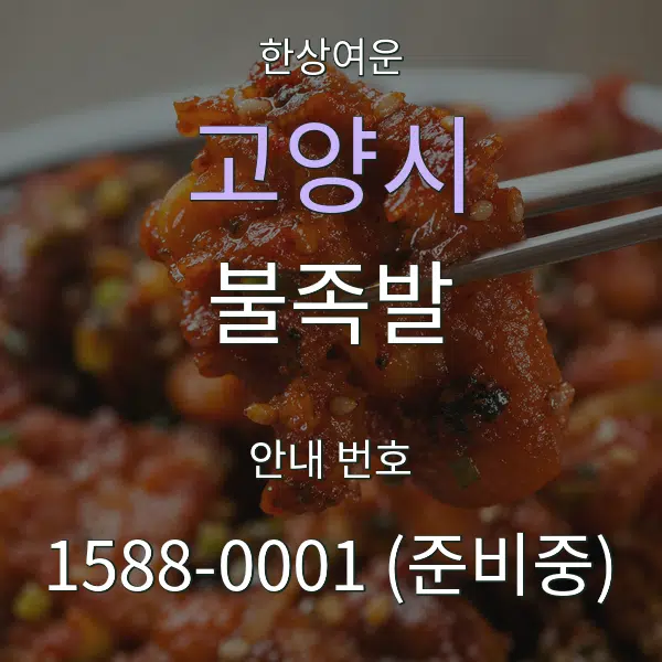 고양시 불족발 대표 안내 그래픽