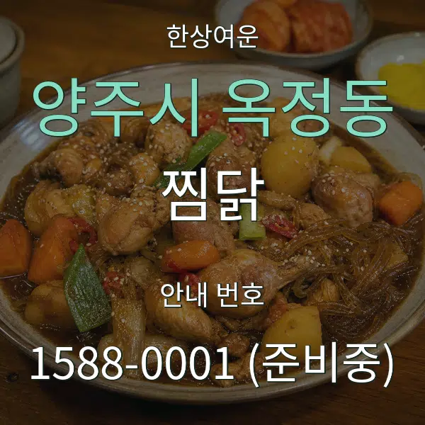 양주시 옥정동 찜닭 대표 안내 그래픽