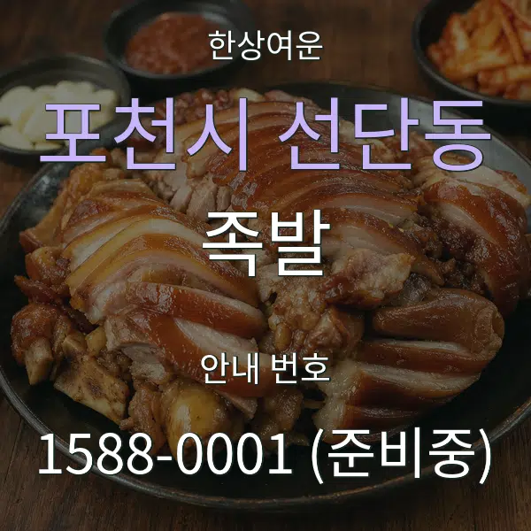 포천시 선단동 족발 대표 안내 그래픽