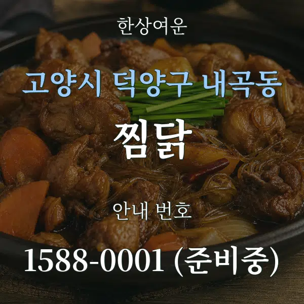 고양시 덕양구 내곡동 찜닭 대표 안내 그래픽