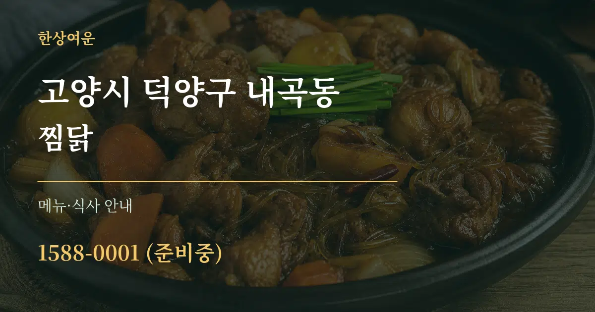 고양시 덕양구 내곡동 찜닭 대표 안내 그래픽