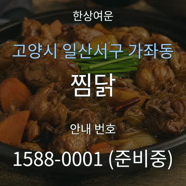 고양시 일산서구 가좌동 찜닭 대표 안내 그래픽