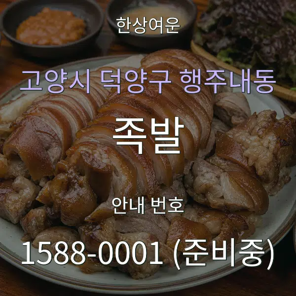 고양시 덕양구 행주내동 족발 대표 안내 그래픽