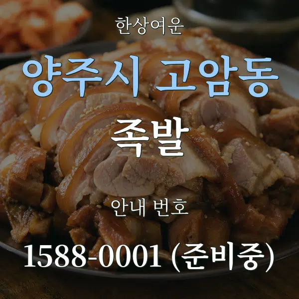 양주시 고암동 족발 대표 안내 그래픽