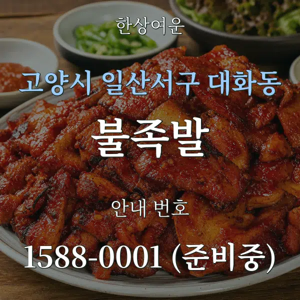 고양시 일산서구 대화동 불족발 대표 안내 그래픽