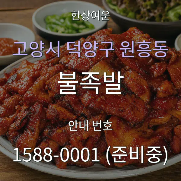 고양시 덕양구 원흥동 불족발 대표 안내 그래픽