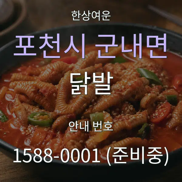 포천시 군내면 닭발 대표 안내 그래픽