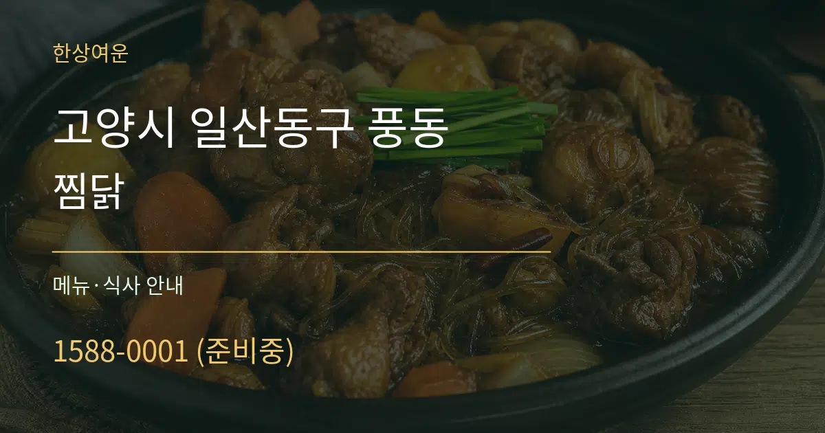 고양시 일산동구 풍동 찜닭 대표 안내 그래픽