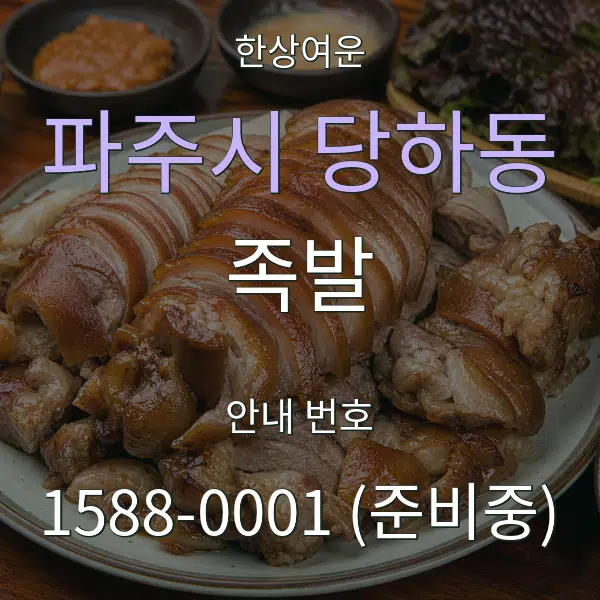 파주시 당하동 족발 대표 안내 그래픽