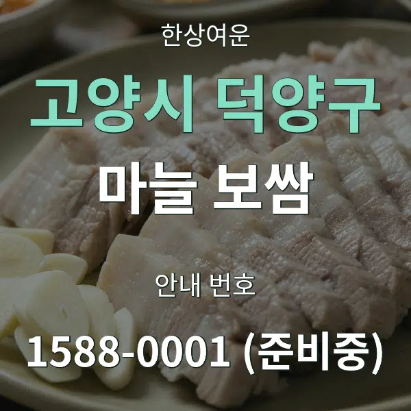 고양시 덕양구 마늘 보쌈 대표 안내 그래픽