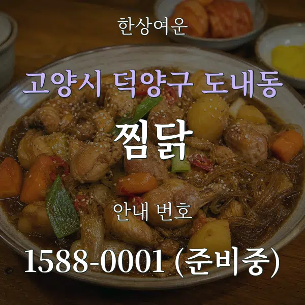 고양시 덕양구 도내동 찜닭 대표 안내 그래픽