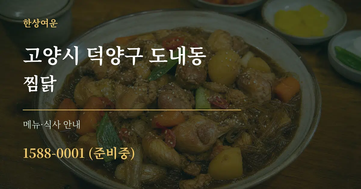 고양시 덕양구 도내동 찜닭 대표 안내 그래픽