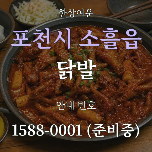 포천시 소흘읍 닭발 대표 안내 그래픽