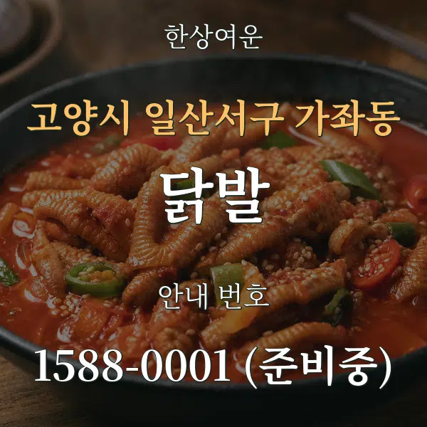 고양시 일산서구 가좌동 닭발 대표 안내 그래픽