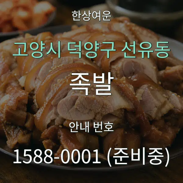 고양시 덕양구 선유동 족발 대표 안내 그래픽