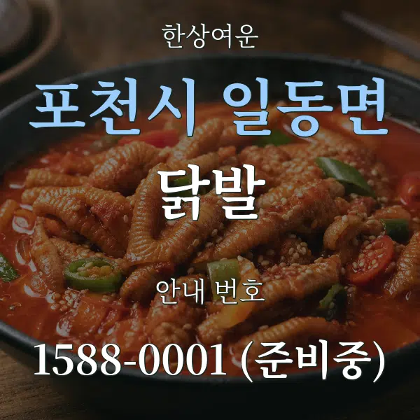포천시 일동면 닭발 대표 안내 그래픽