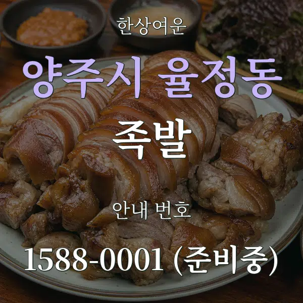 양주시 율정동 족발 대표 안내 그래픽
