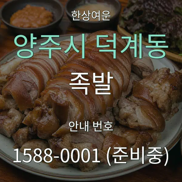 양주시 덕계동 족발 대표 안내 그래픽