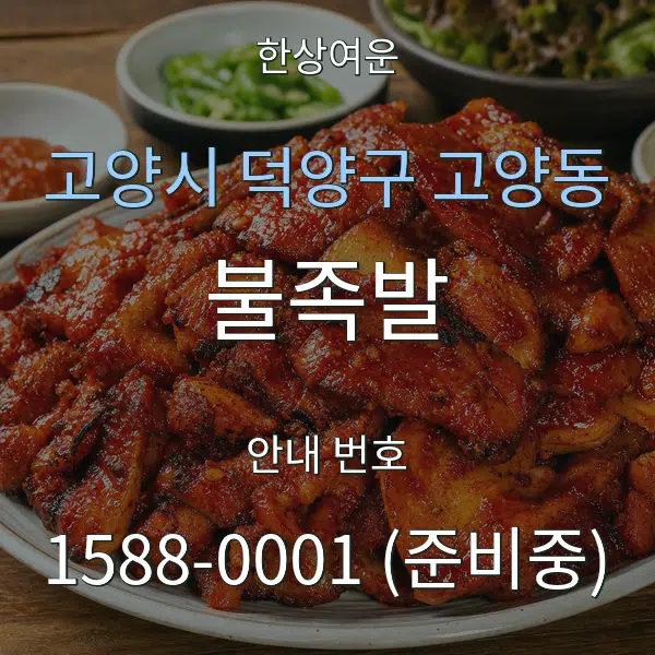 고양시 덕양구 고양동 불족발 대표 안내 그래픽