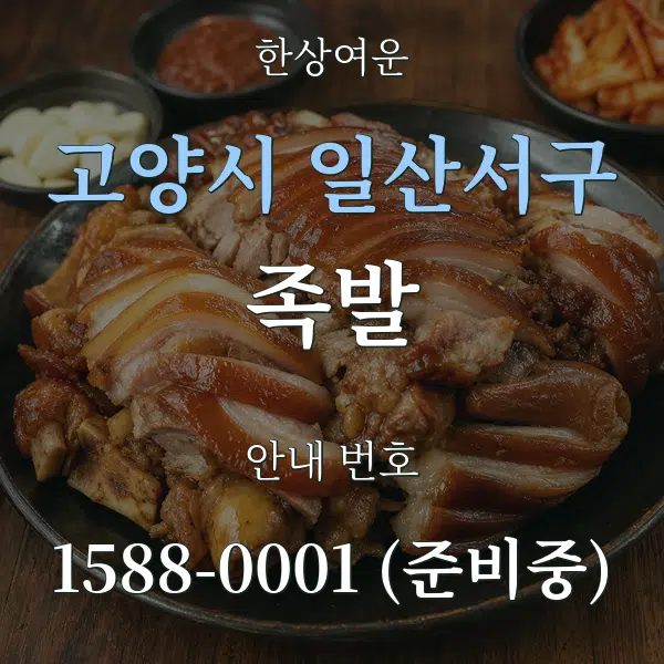 고양시 일산서구 족발 대표 안내 그래픽