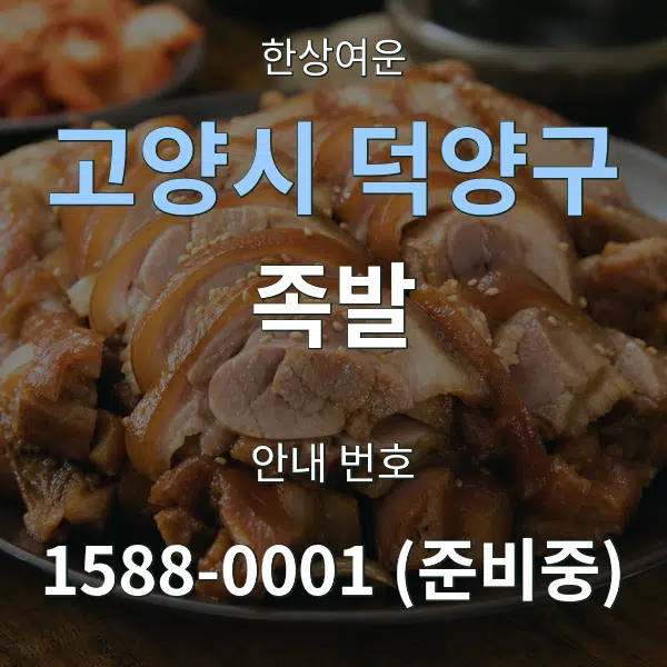 고양시 덕양구 족발 대표 안내 그래픽