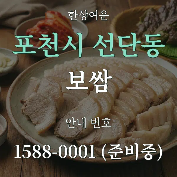 포천시 선단동 보쌈 대표 안내 그래픽